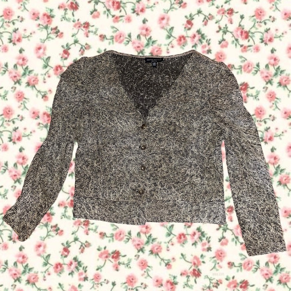 cute fuzzy cardigan! 
size large
